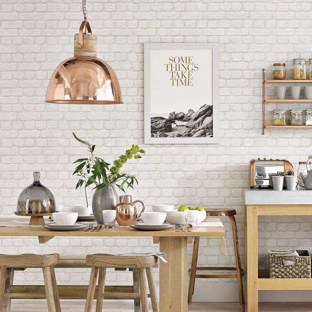 Dining room table chairs brick free wallpaper for tablet - medium preview image