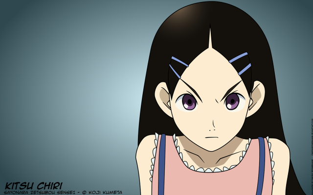 Cartoon girl long black hair free wallpaper for desktop - medium preview image