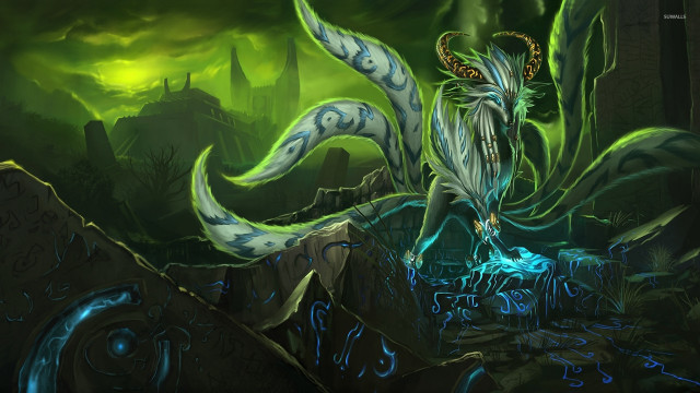 Strange creature painting unique expression free wallpaper for desktop - medium preview image