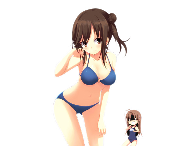 Giantess bikini doll pixel art free wallpaper for desktop - medium preview image