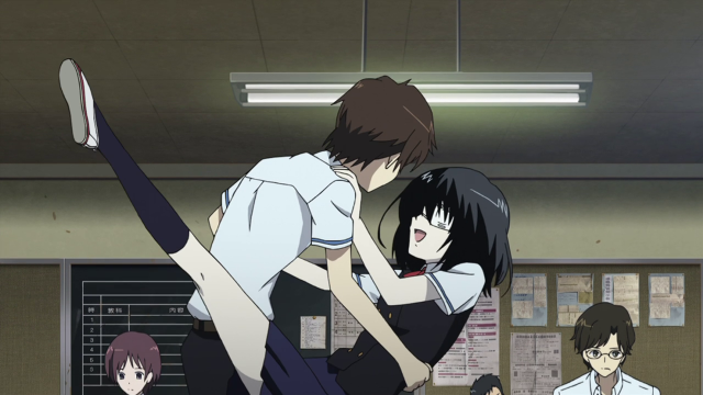 Man woman classroom back carry free wallpaper for desktop - medium preview image