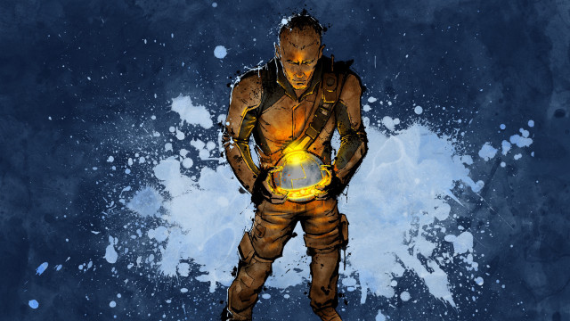 Man glowing light snow blue free wallpaper for desktop - medium preview image