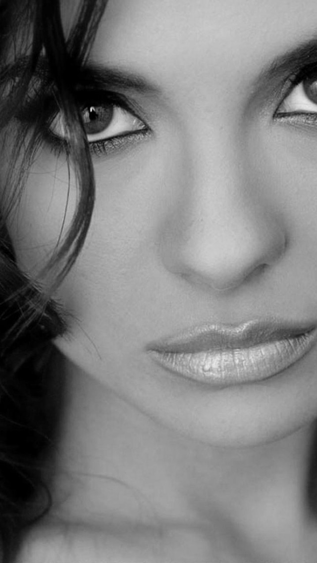 Woman long hair white shirt #31 free wallpaper for mobile - medium preview image