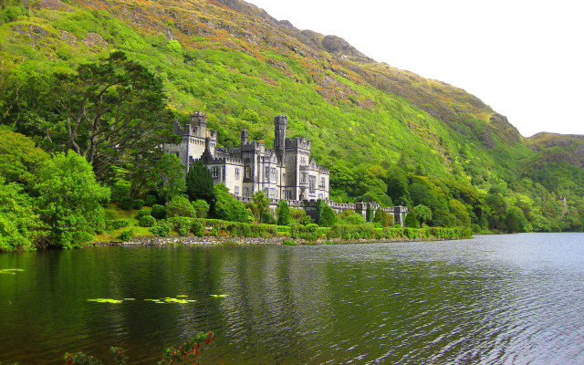 Castle hill lake lilypad green free wallpaper for desktop - medium preview image