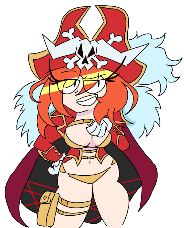 Cartoon pirate character hat sword free wallpaper for mobile - medium preview image