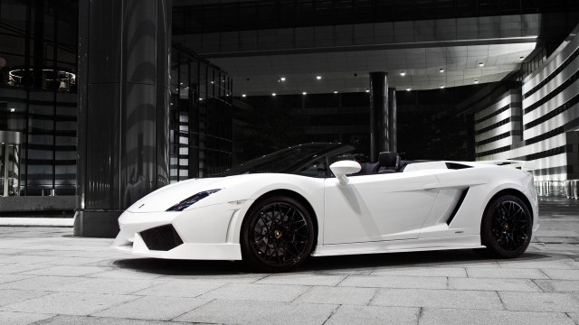 White sports car night black free wallpaper for desktop - medium preview image