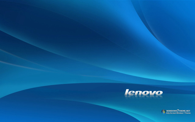 Blue background white lenovo logo #2 free wallpaper for desktop - medium preview image