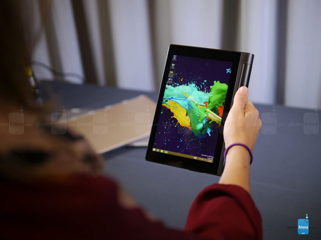 Person tablet cat sitting next free wallpaper for desktop - medium preview image