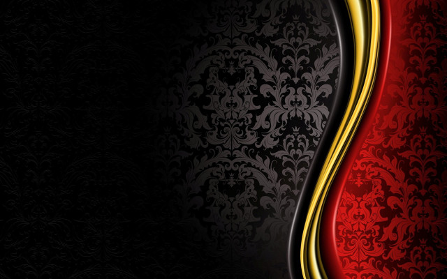 Black red wallpaper gold trimmings free wallpaper for desktop - medium preview image