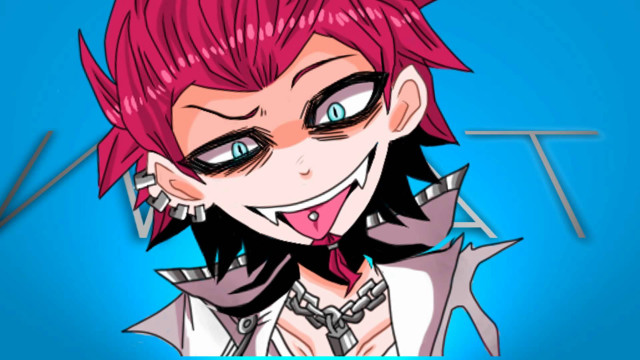 Cartoon character pink hair piercings free wallpaper for desktop - medium preview image