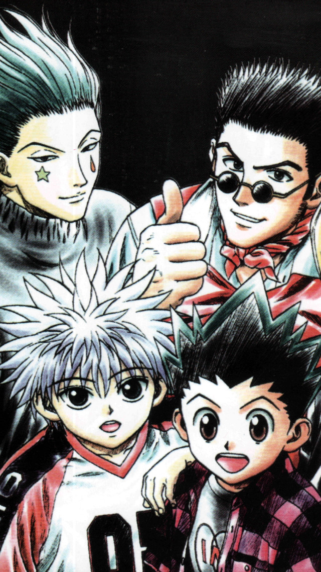 Anime characters group pose photo free wallpaper for mobile - medium preview image