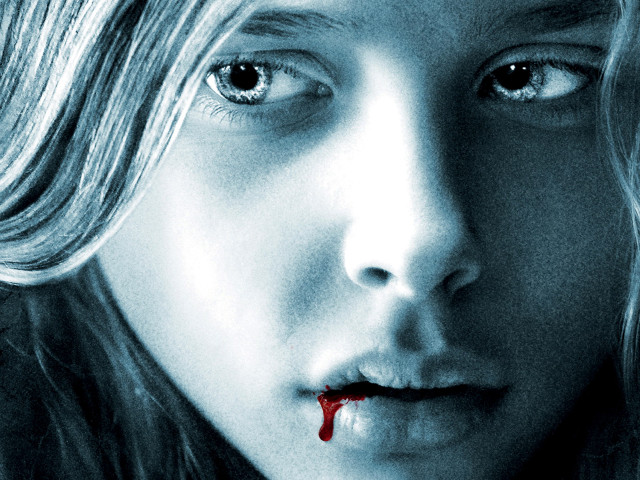 Bloody woman knife mouth staring free wallpaper for desktop - medium preview image