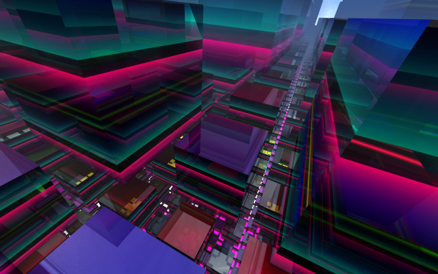 Colorful city buildings streets vibrant free wallpaper for desktop - medium preview image