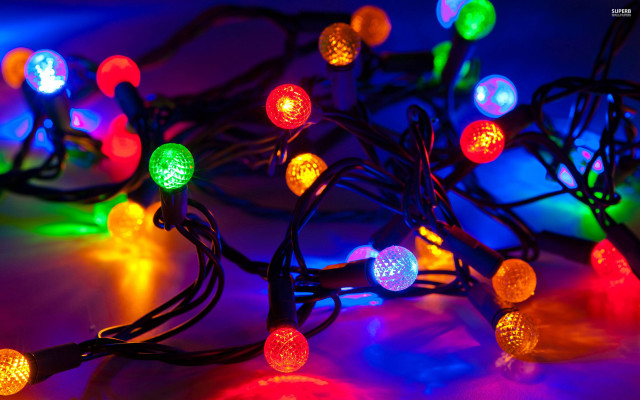 Multi colored lights tabletop black free wallpaper for desktop - medium preview image