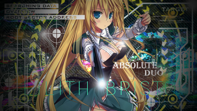 Girl blonde hair sword hand free wallpaper for desktop - medium preview image