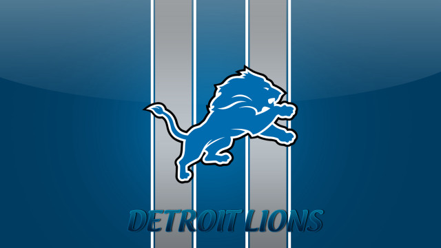 Detroit lions logo blue background free wallpaper for desktop - medium preview image
