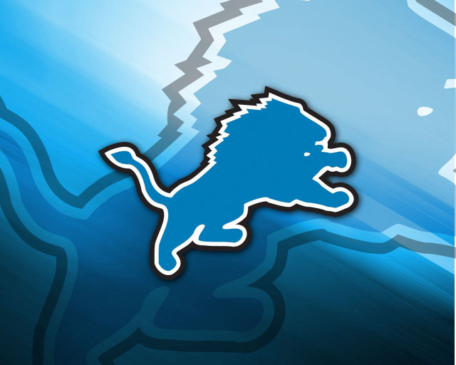 Detroit lions logo blue background #2 free wallpaper for desktop - medium preview image