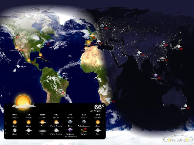 Weather map world sun earth free wallpaper for desktop - medium preview image