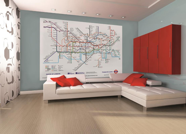 Subway map living room white free wallpaper for desktop - medium preview image
