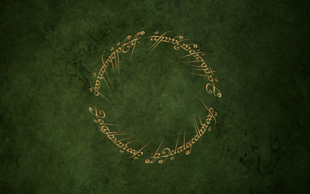 Green background gold circle fire free wallpaper for desktop - medium preview image