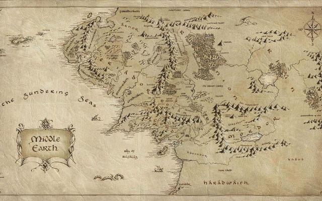 Middle earth map trees people #3 free wallpaper for desktop - medium preview image