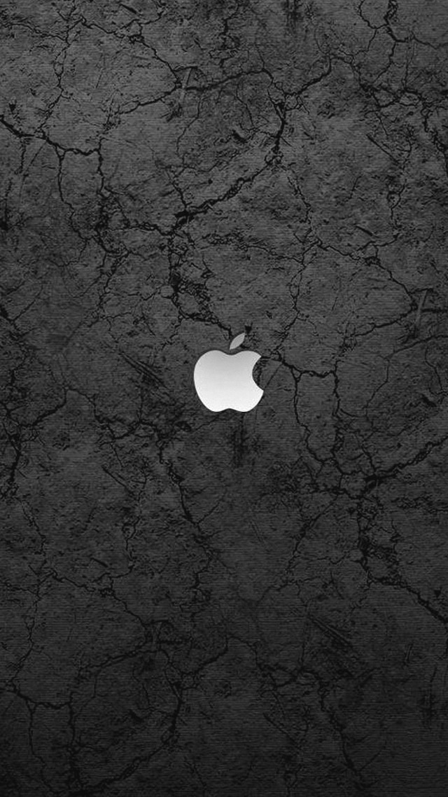 Apple logo cracked surface wallpapered free wallpaper for mobile - medium preview image