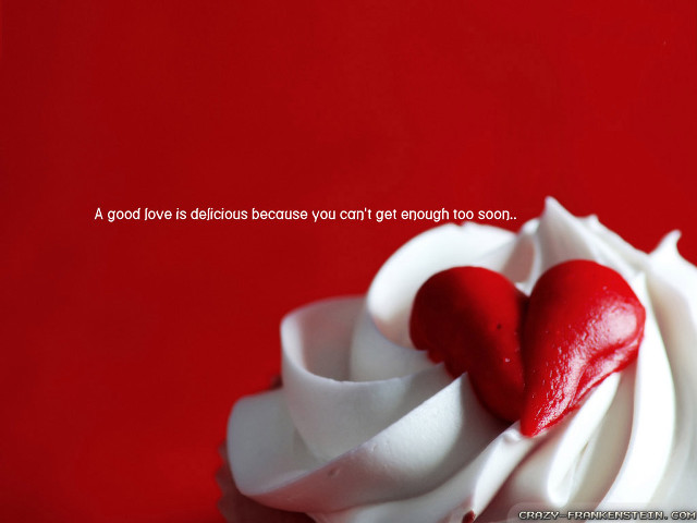 Cupcake heart red background love free wallpaper for desktop - medium preview image