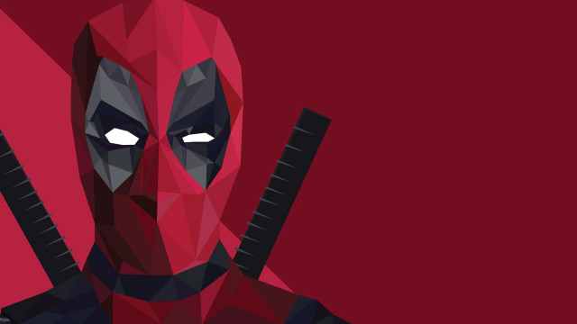 Deadpool character guns red background free wallpaper for desktop - medium preview image