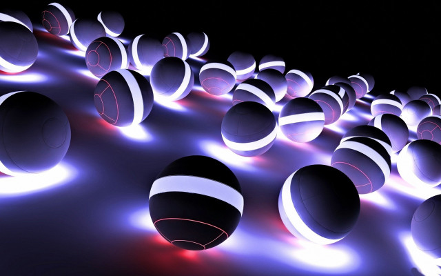 Group balls lights row black free wallpaper for desktop - medium preview image