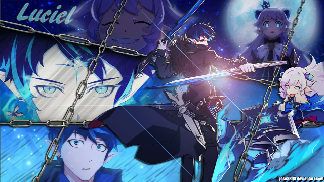 Anime characters chain fence full free wallpaper for desktop - medium preview image