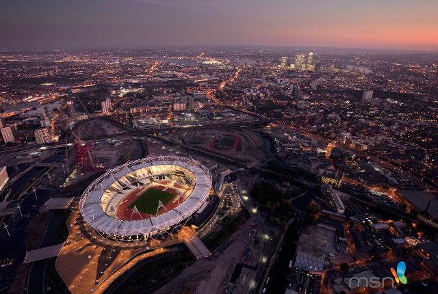 Stadium night city lights background #4 free wallpaper for desktop - medium preview image