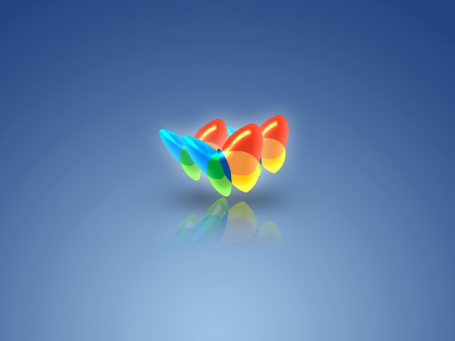 Colorful object blue background reflection free wallpaper for desktop - medium preview image