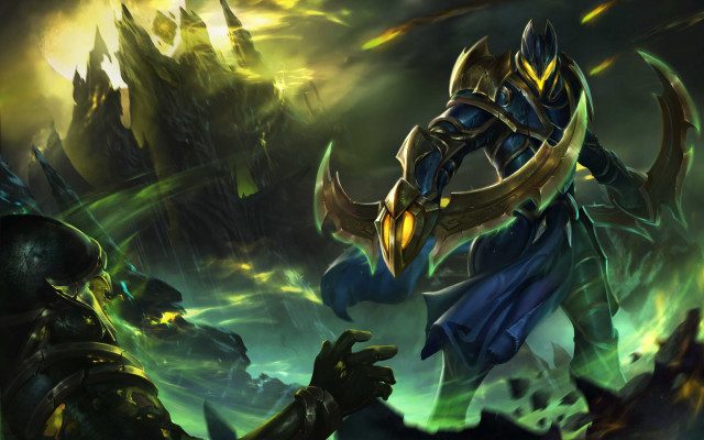 Man blue suit sword demon #2 free wallpaper for desktop - medium preview image