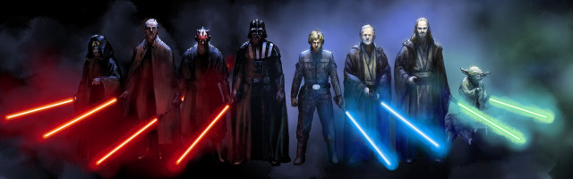 Star wars characters standing line free wallpaper for desktop - medium preview image