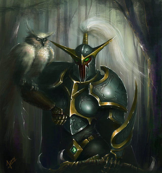 Knight bird shoulder painting artwork free wallpaper for tablet - medium preview image
