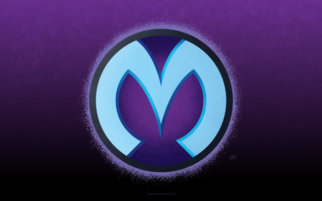 Blue purple logo black background free wallpaper for desktop - medium preview image