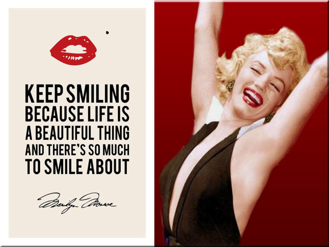 Marilyn monroe quote smile beauty #2 free wallpaper for desktop - medium preview image