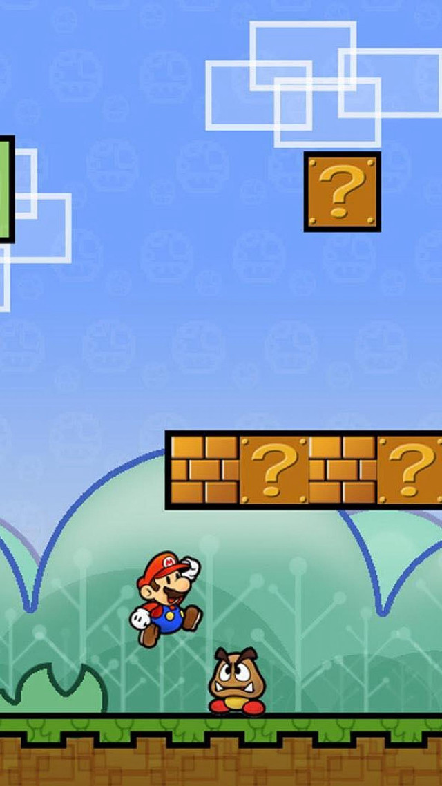 Mario dog running video game free wallpaper for mobile - medium preview image