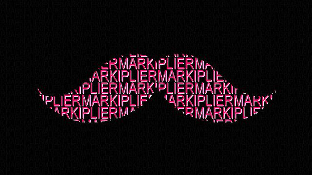 Pink mustache words black background free wallpaper for desktop - medium preview image