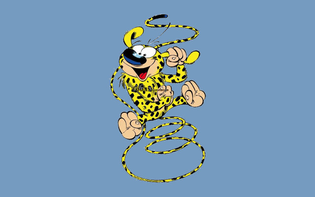 Cartoon character holding rope smiling free wallpaper for desktop - medium preview image