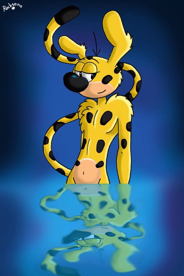 Cartoon character standing water arms free wallpaper for mobile - medium preview image
