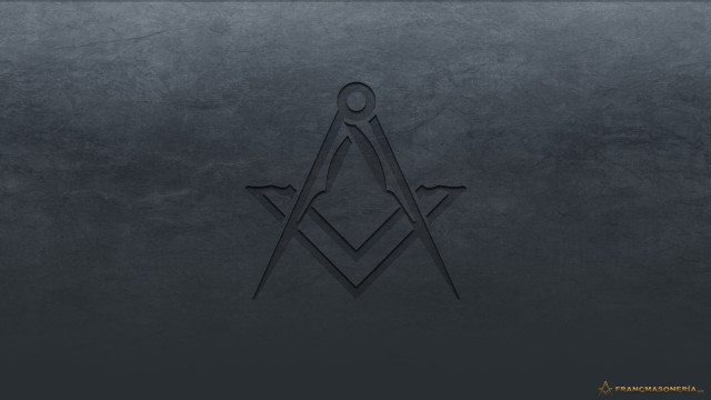 Masonic symbol black white photo free wallpaper for desktop - medium preview image