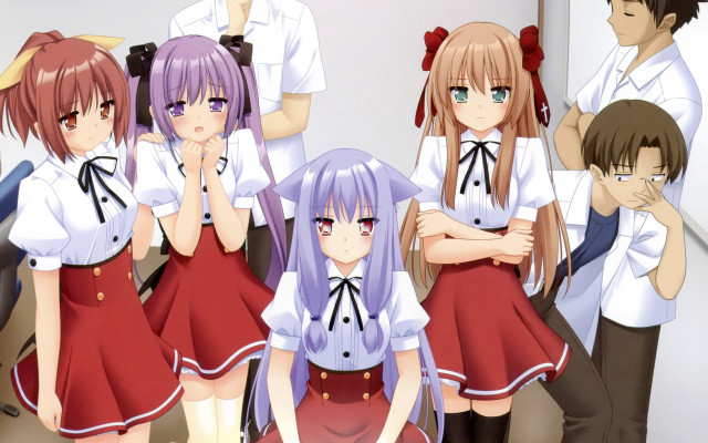 Anime girls room clock man free wallpaper for desktop - medium preview image