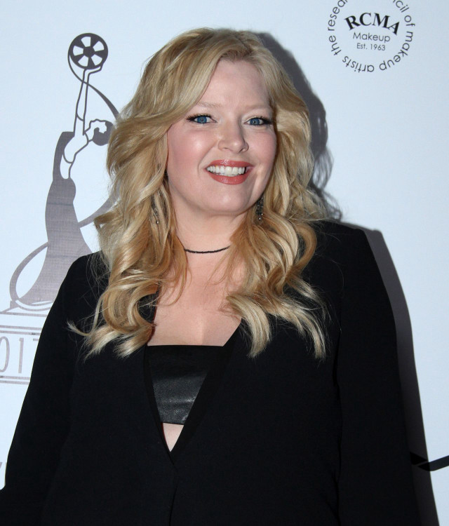 Blonde woman black dress smiling #2 free wallpaper for tablet - medium preview image