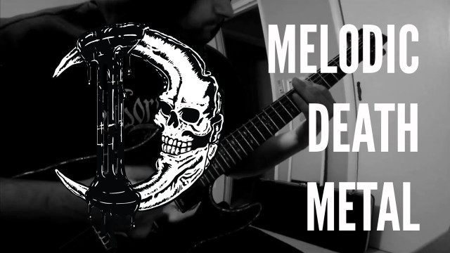 Man playing guitar skull melodic free wallpaper for desktop - medium preview image