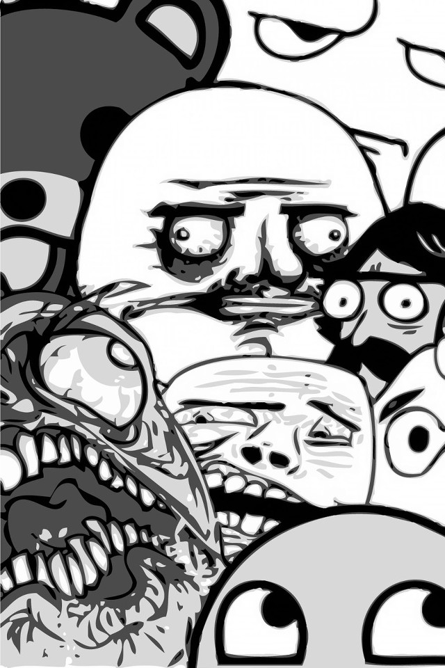 Cartoon faces expressions funny smiley #2 free wallpaper for mobile - medium preview image