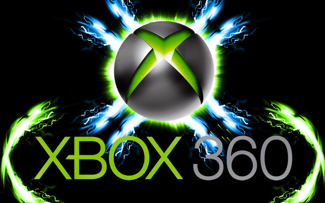Xbox 360 glowing green blue free wallpaper for desktop - medium preview image