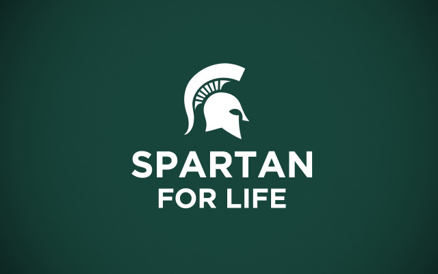 Spartan for life logo green free wallpaper for desktop - medium preview image