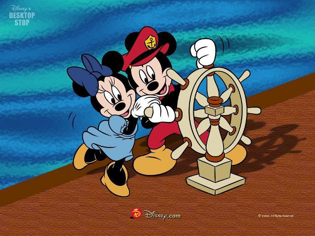 Mickey mouse boat steering wheel free wallpaper for desktop - medium preview image