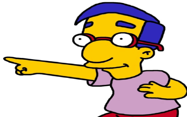 Cartoon character pointing hat glasses free wallpaper for desktop - medium preview image